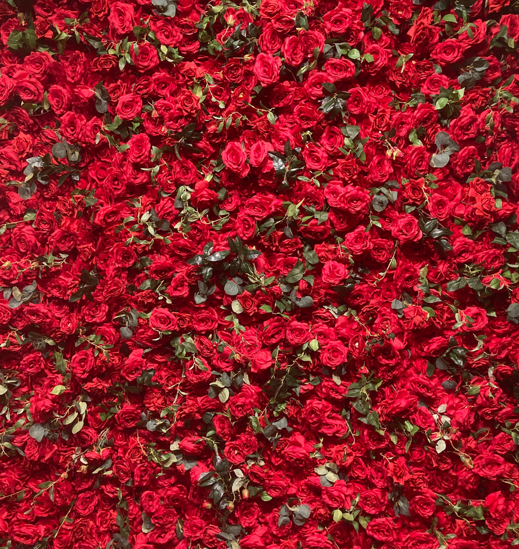 'Scarlet Romance' Flower Wall