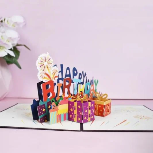 3D Greeting Cards - Happy Birthday